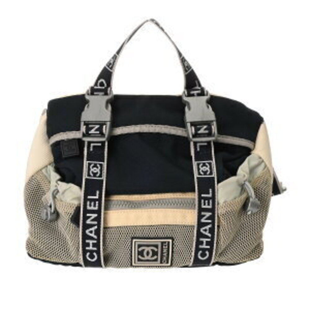 Chanel Body Bag Navy Blue Ivory White